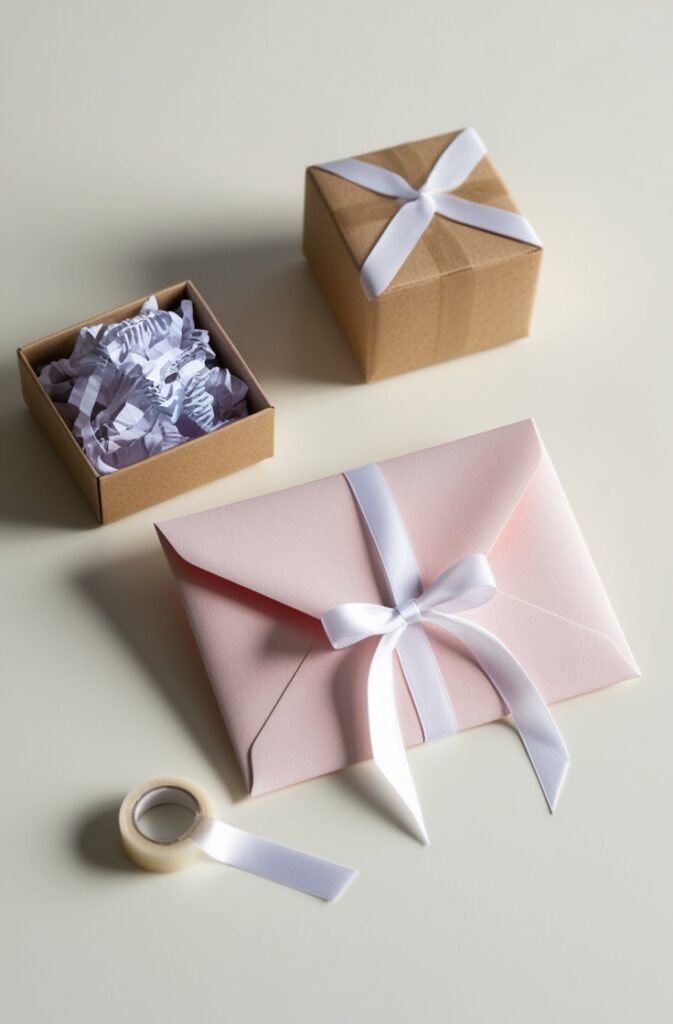 Ribbon-Tied Envelopes Packaging Ideas