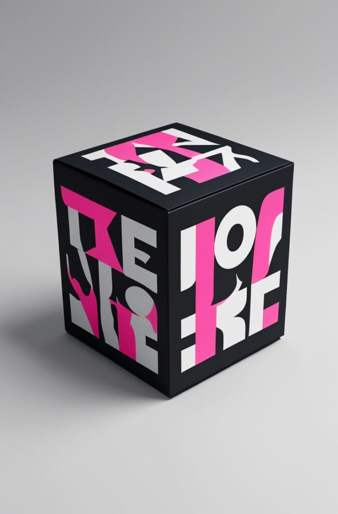 Cube-Shaped Bold Branding Packaging