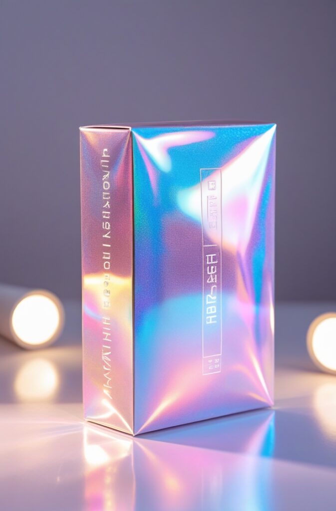 Holographic Minimalist Box Packaging Ideas