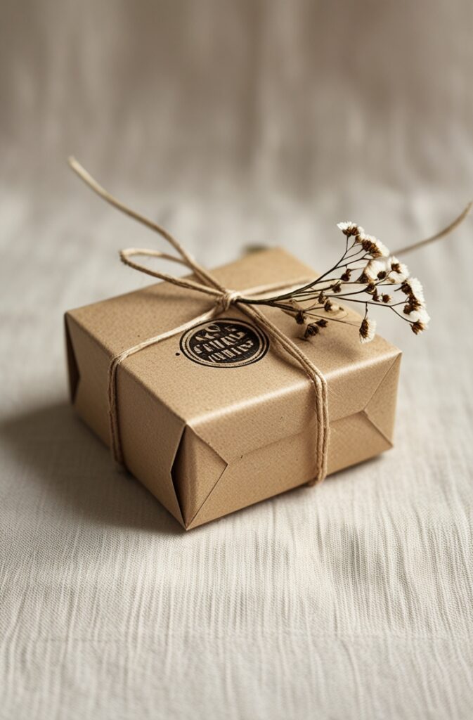 Kraft Paper with Minimalist Stamping