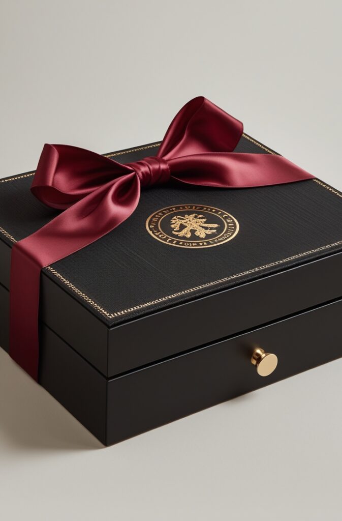 Luxury Drawer Box with Ribbon Pull