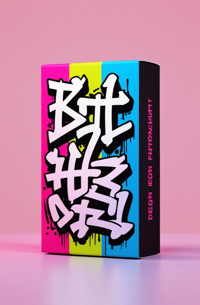 Neon-Colored Packaging with Bold Typography