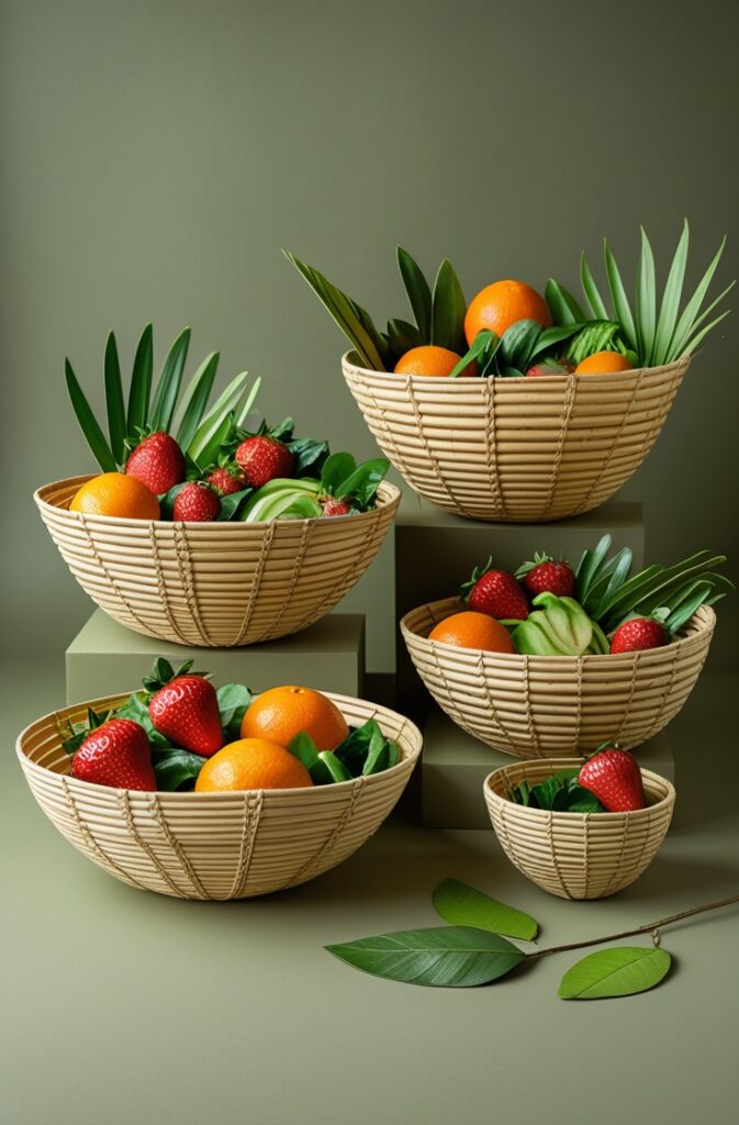 Sustainable Takeaway Bowls Made from Palm Leaves